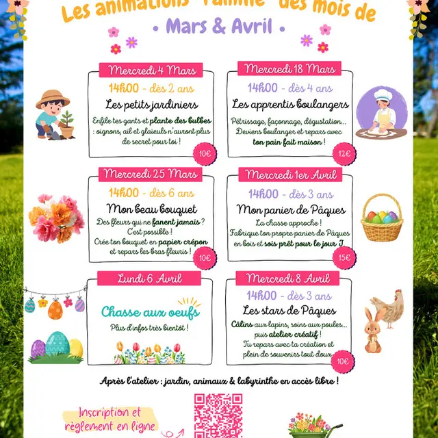 Animations Nature des mercredis de Mars et Avril au Jardin de Chlorophylle_1