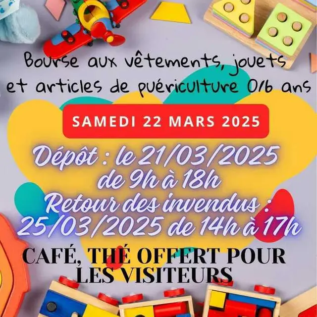 Bourse aux vêtements, jouets et articles de puériculture 0/6 ans_1