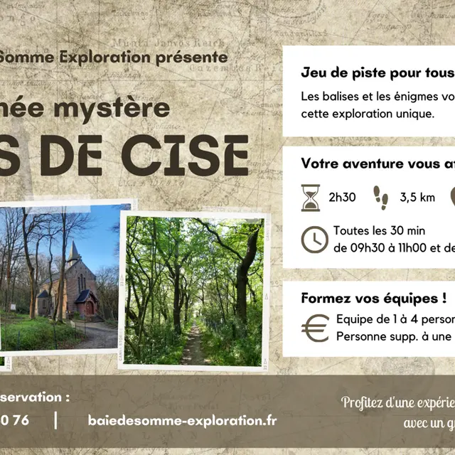 Randonnée mystère - Bannière évènement Facebook Bois de Cise été