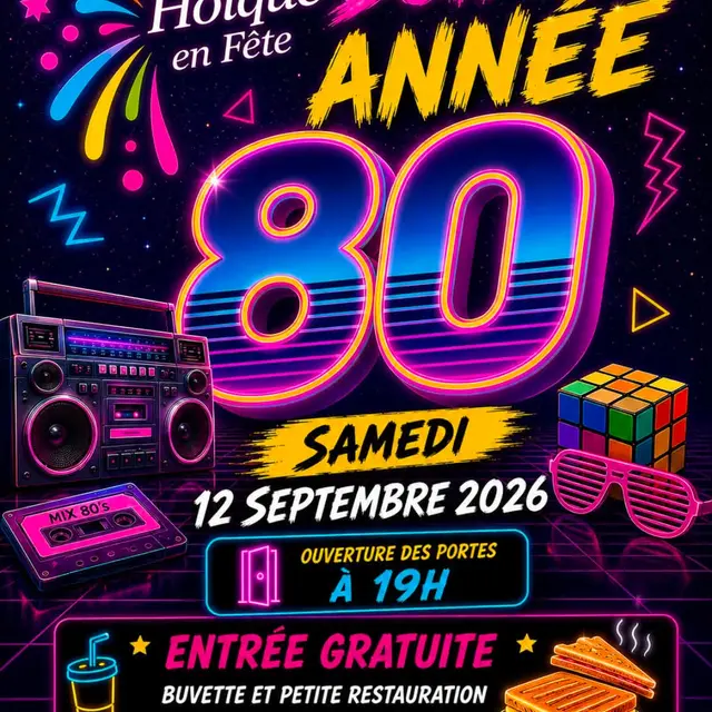 soirée année 80 holque 2026