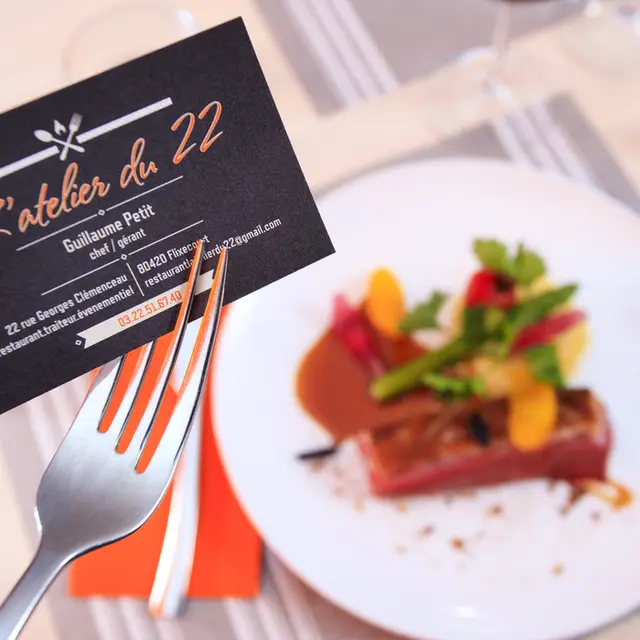 restaurant l'atelier du 22, guillaume Petit, chef, flixecourt