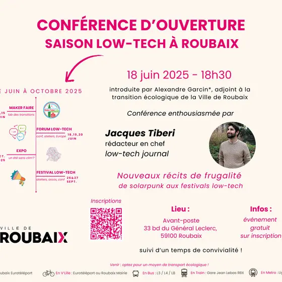 Saison Low-tech à Roubaix - Conférence d'ouverture - 18/06/2025_1