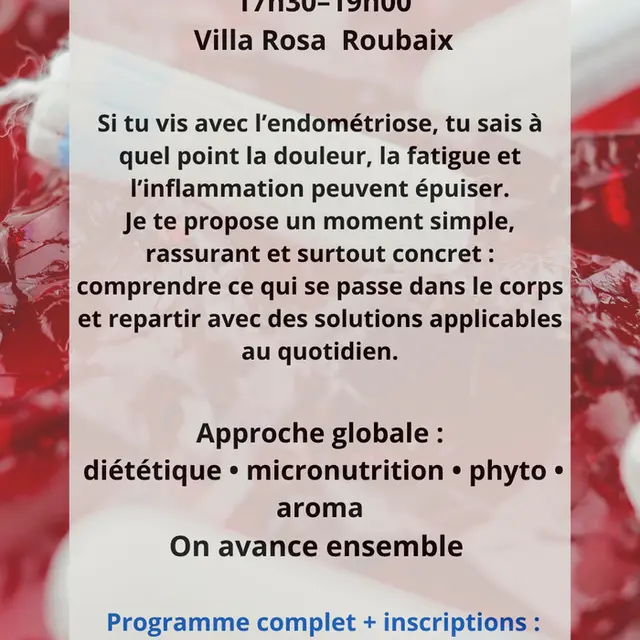 Atelier Conférence  endométriose « Douleur & inflammation : comprendre, apaiser, agir »_1