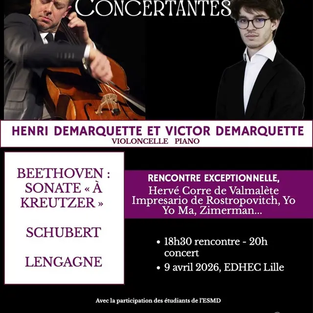 Concert de lancement des Concertantes à l'EDHEC : Henri Demarquette et Victor Demarquette_1