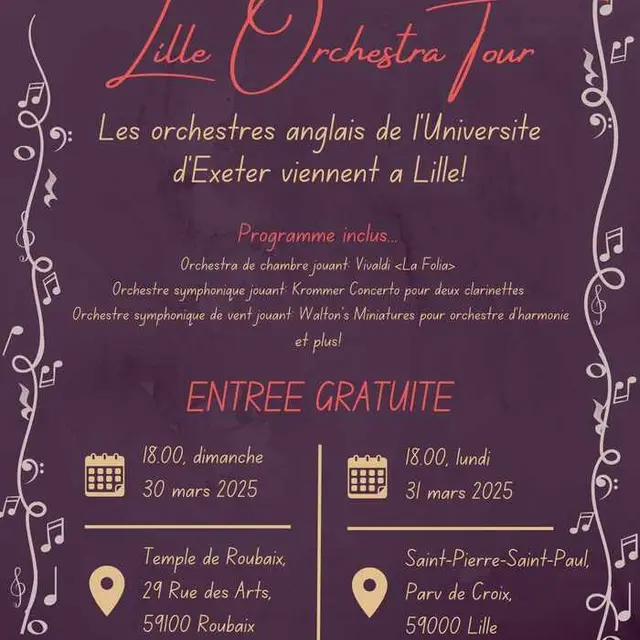 Lille Orchestra Tour : orchestre symphonique d'Exeter_1
