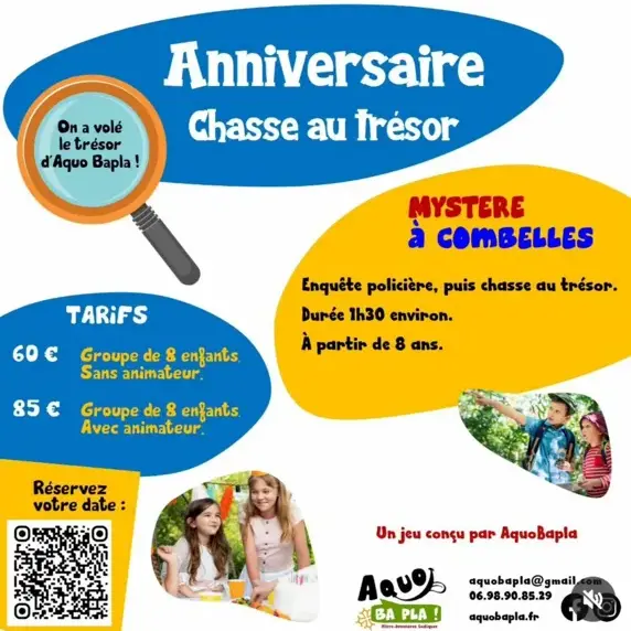 Mystère à Combelles - Anniversaire enfants