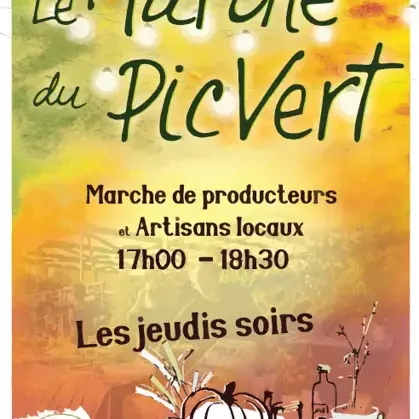 MARCHE DU PIC VERT ETE 2026 DANS LA JARDIN DE SARAH, PLAINE DE MASSEBIAU