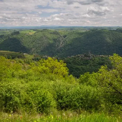 Panorama depuis le Belvédère de Rouens à Saint Hippolyte