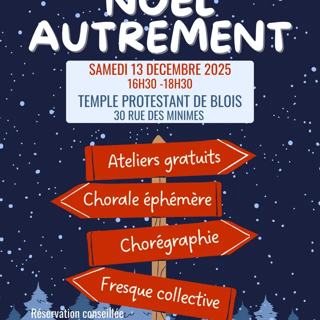 thumbnail_Affiche Annonce Fête de Noël Illustré Bleu Blanc Rouge (30.7 x 43 cm).jpg