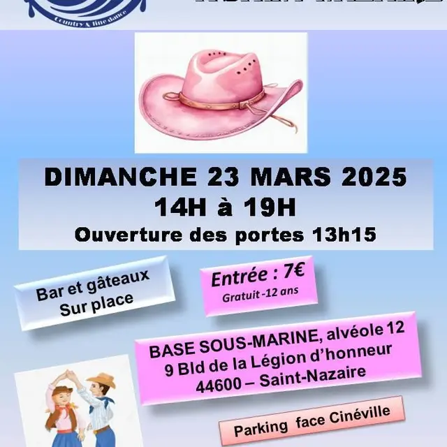 Affiche bal country 23/03/25