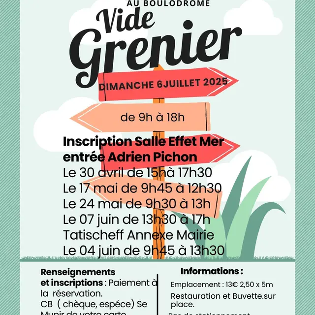 Vide-Grenier : permanence d'inscription