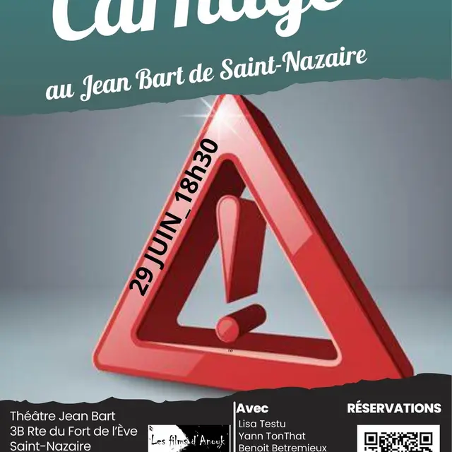 Carnage au Théâtre Jean Bart le 29 juin à 18h30