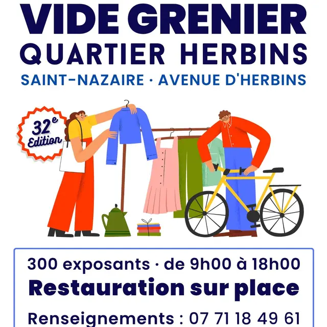 Affiche du Vide grenier d'Herbins