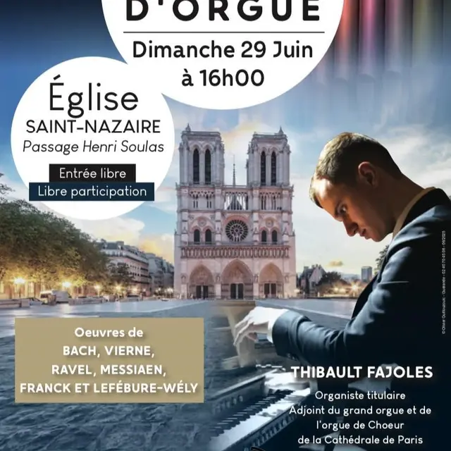 Récital d'orgue par Thibault Fajoles