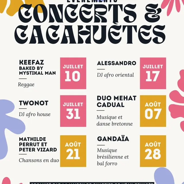 Concerts & Cacahuètes - La prog'