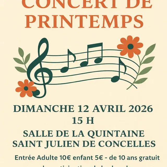 CONCERT DE PRINTEMPS AVRIL 2026