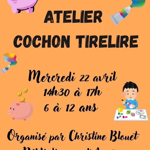 Atelier cochon tirelire - Bibliothèque d'Assérac