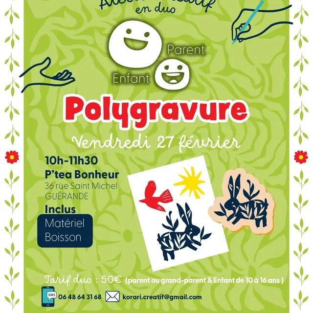 Atelier parent/enfant - Polygravure - Guérande