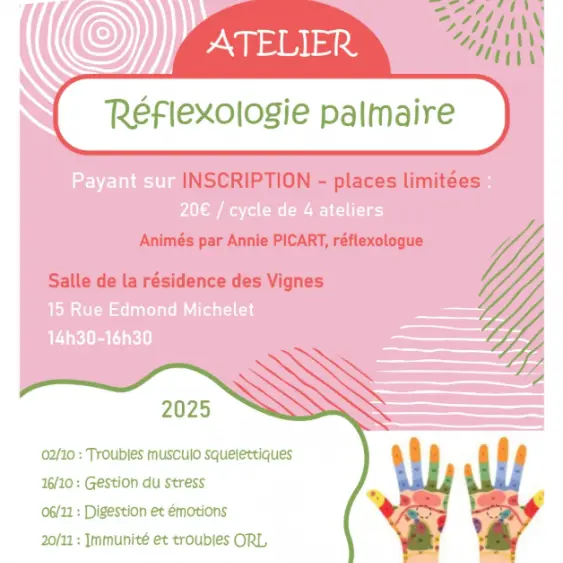 Atelier : réflexologie palmaire - La Turballe