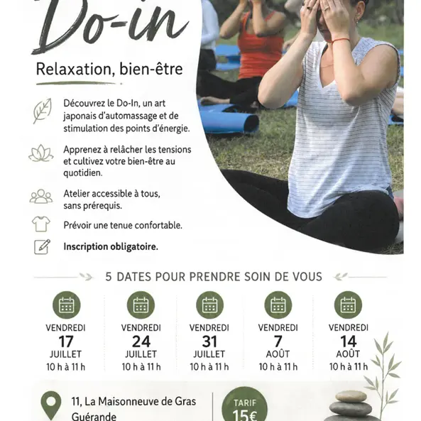 Ateliers Do-in - Relaxation et bien-être - Guérande