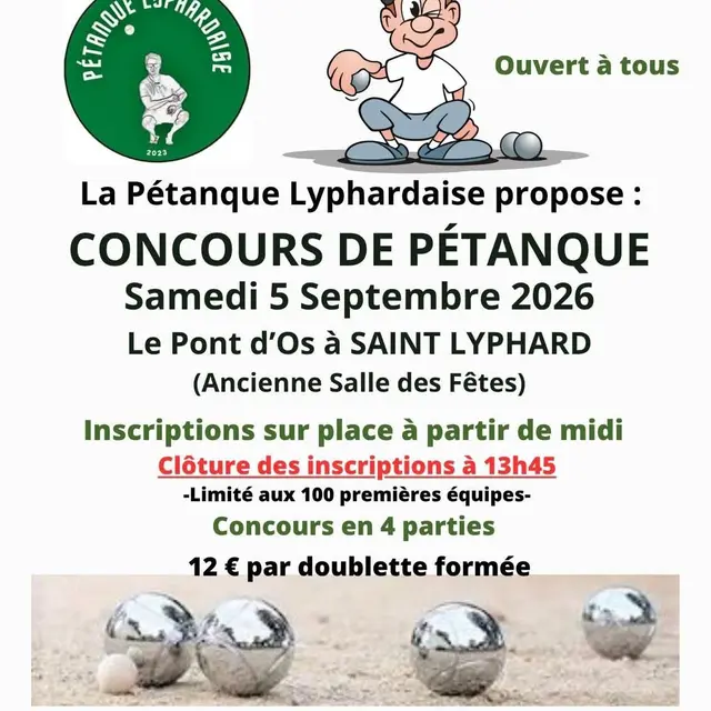 Concours de pétanque - Pétanque Lyphardaise - Saint-Lyphard