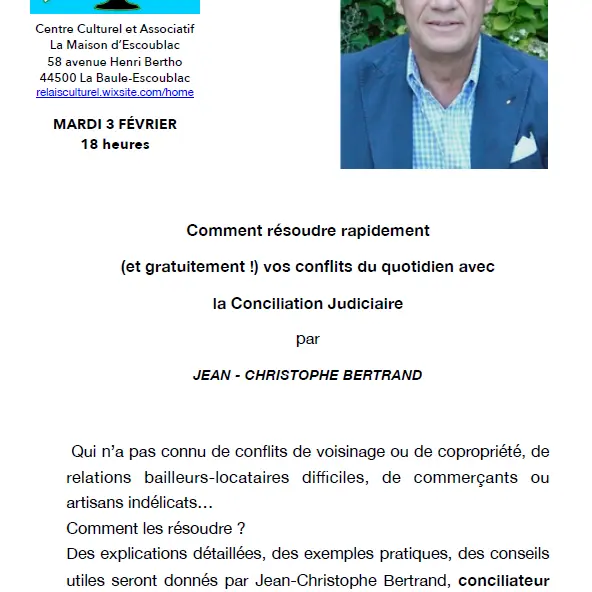 Conférence - Comment résoudre rapidement (et gratuitement) vos conflits du quotidien