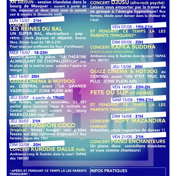 Mesquer-Quimiac - programme-ete-central-cafe