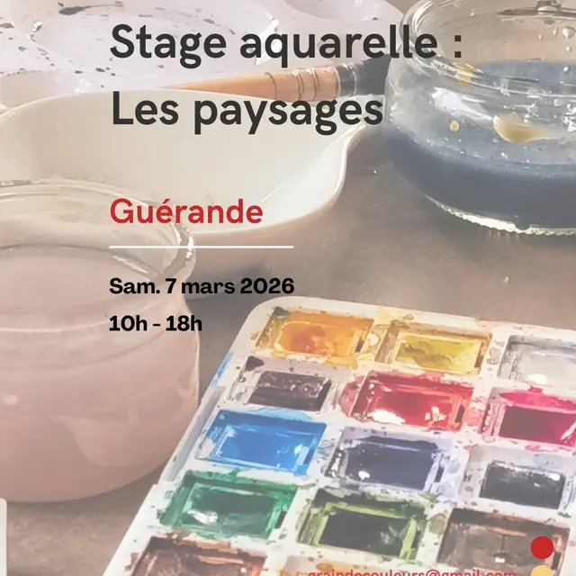 Stage de peinture - Aquarelle et paysages - Guérande