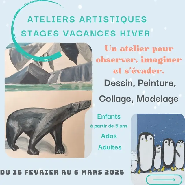 Stage vacances hiver - Ateliers artistiques - La Baule
