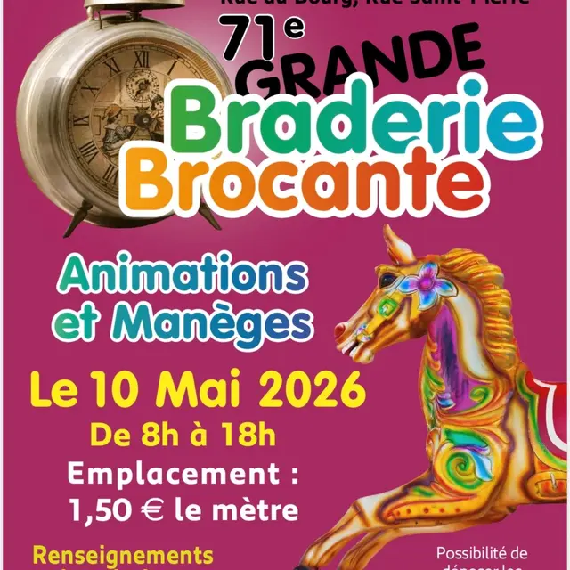 Affiche Braderie Rue d'Arras Aire-sur-la-Lys 2026