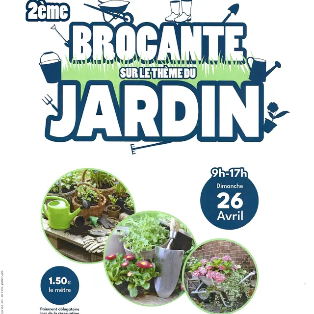 Affiche Brocante Jardin Moulin-le-Comte 2026