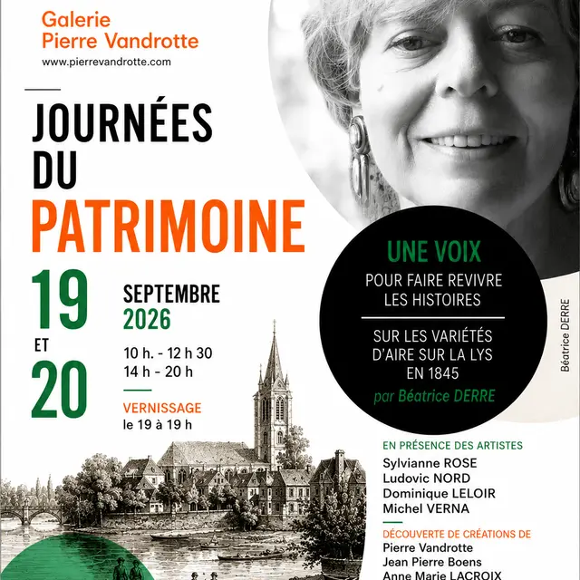 Affiche Journées du Patrimoine 2026 Galerie Pierre Vandrotte
