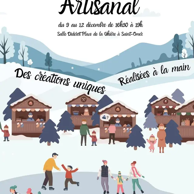 Affiche Maché de Noël du Haut Pont de Saint-Omer