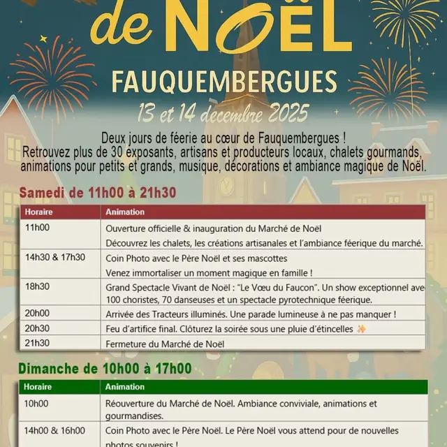 Affiche Marché de Noël de Fauquembergues 2025