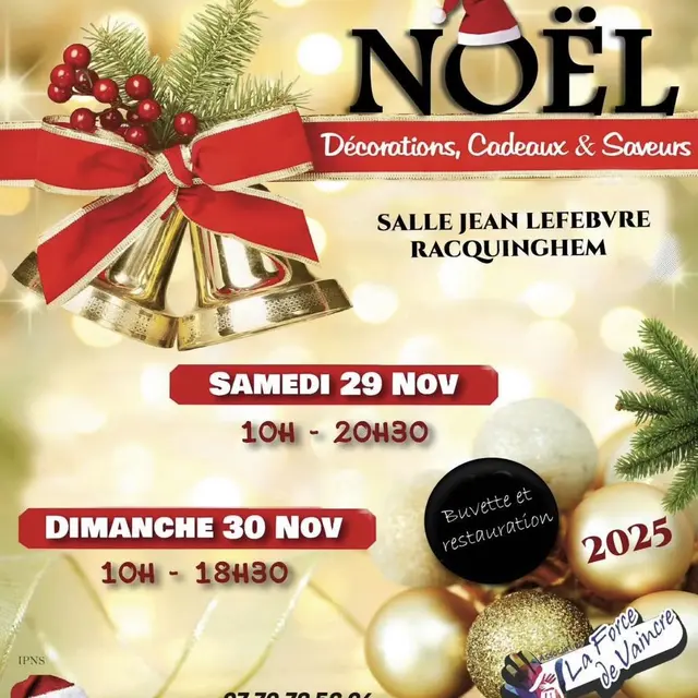 Affiche Marché de Noël de Racquinghem 2025