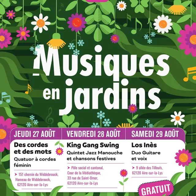Affiche Musiques en Jardin 2026