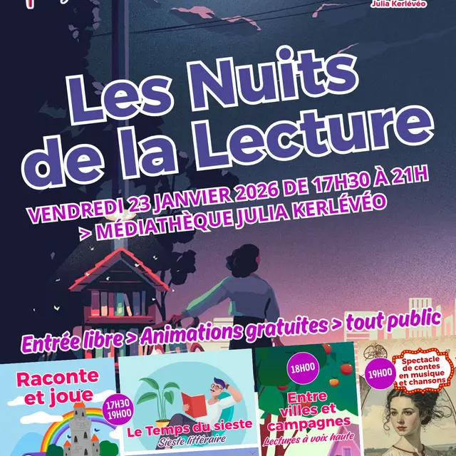 Affiche Nuit de la Lecture Aire 2026