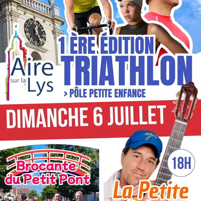 Affiche Triathlon 2025 et festivités à Aire
