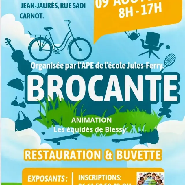 Affiche brocante Aire-sur-la-Lys