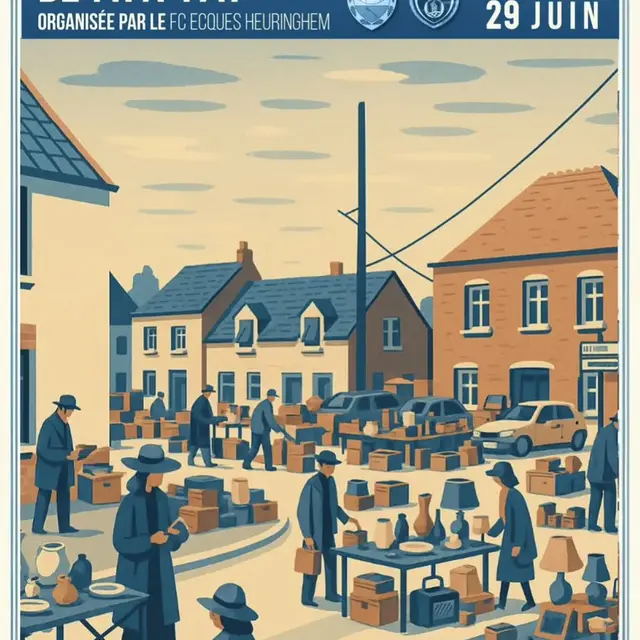 Affiche brocante Ecques
