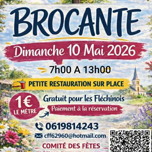 Affiche brocante de Fléchin Mai 2026