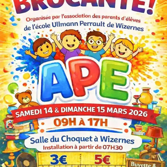 Affiche brocante de Wizernes 2026