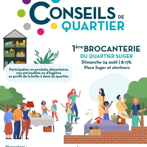 Affiche brocante quartier suger