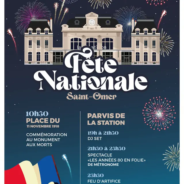Affiche feu d'artifice de Saint-Omer