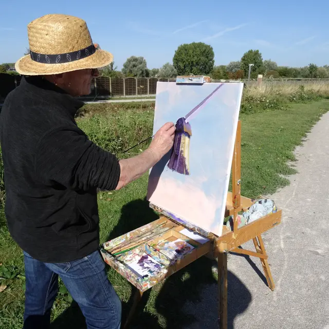 Le peintre en action