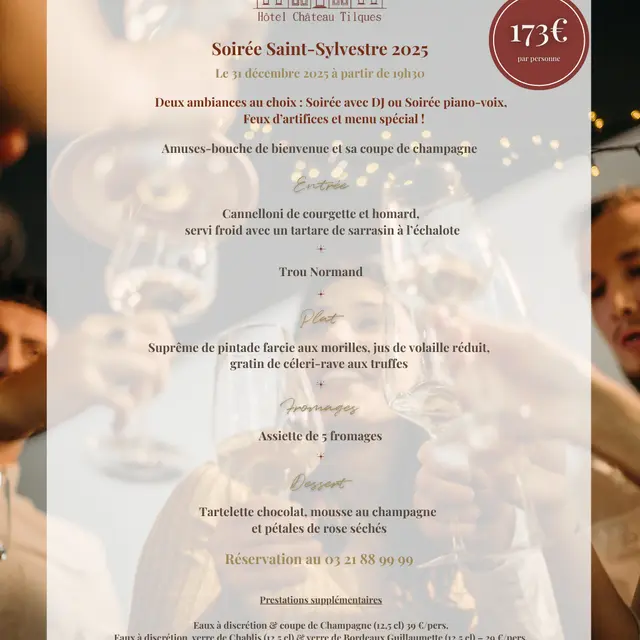 Menu fête de fin d'année 2025