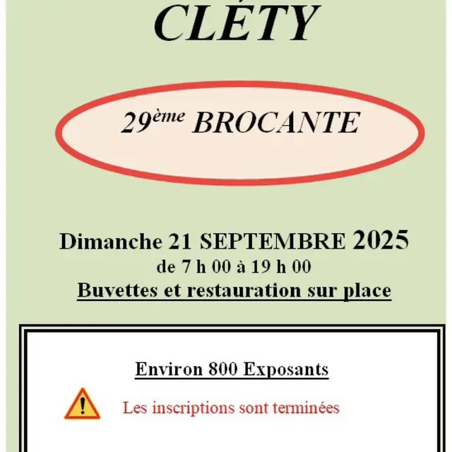 Brocante cléty