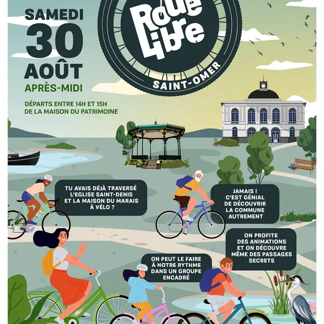 Samedi 30 août, Roue Libre à Saint-Omer