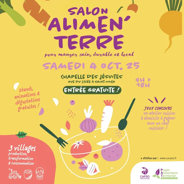 4 oct, 2e édition du Salon Alimen'Terre à saint-Omer