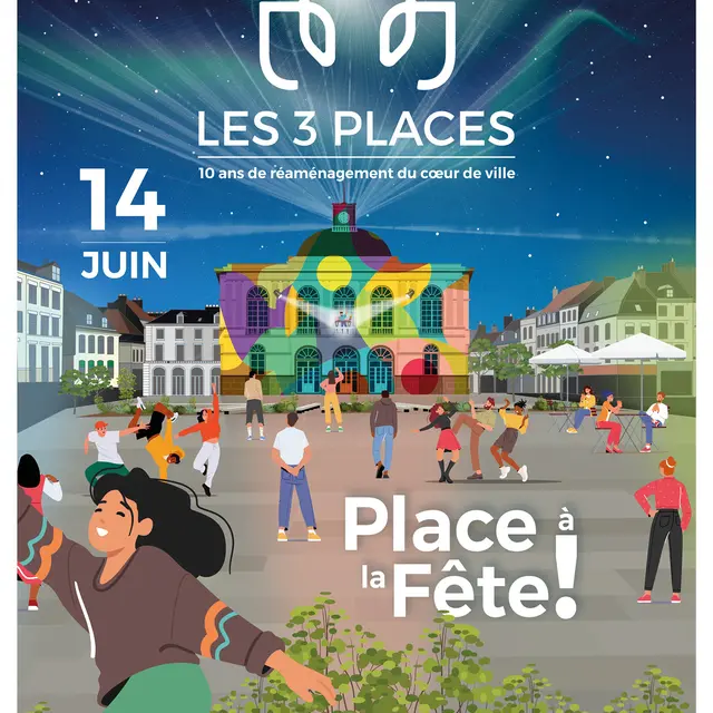 14 Juin_nouvelle affiche inauguration des Trois Places